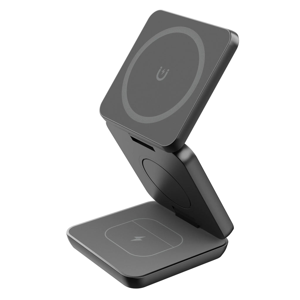 3 in 1 Foldable Magnetic Wireless Charger Stand for MagSafe Compatible iPhone 17 16 15 Apple Watch AirPods Pro 2 Strong 