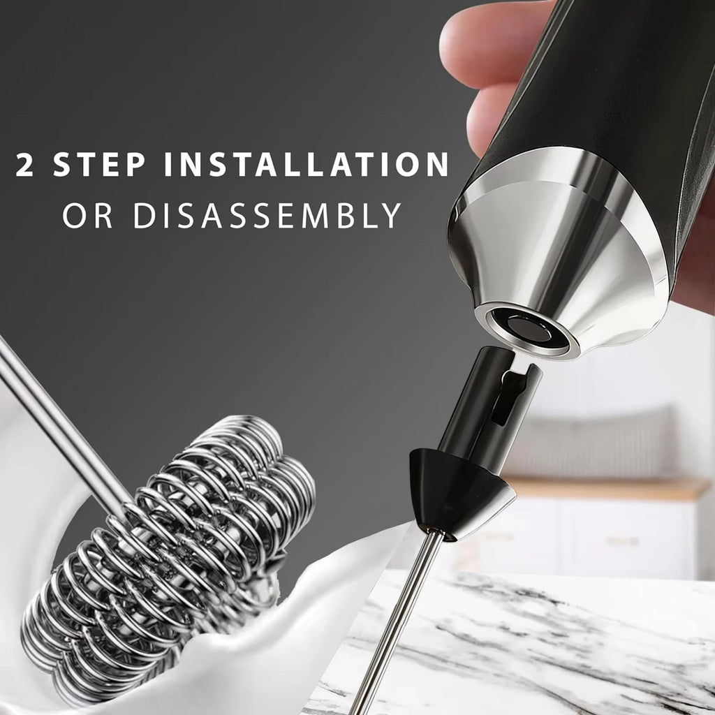 Electric coffee mixer, milk frother, handheld egg beater, 3-speed jam mixer, picnic travel barbecue ingredient mixer