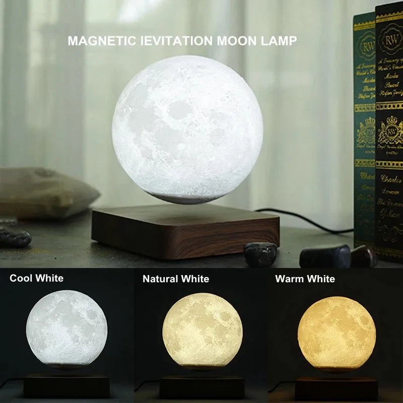 T30 floating night light 3 colors and 3D LED moon light ornaments (there are 2 models, please check before placing an or