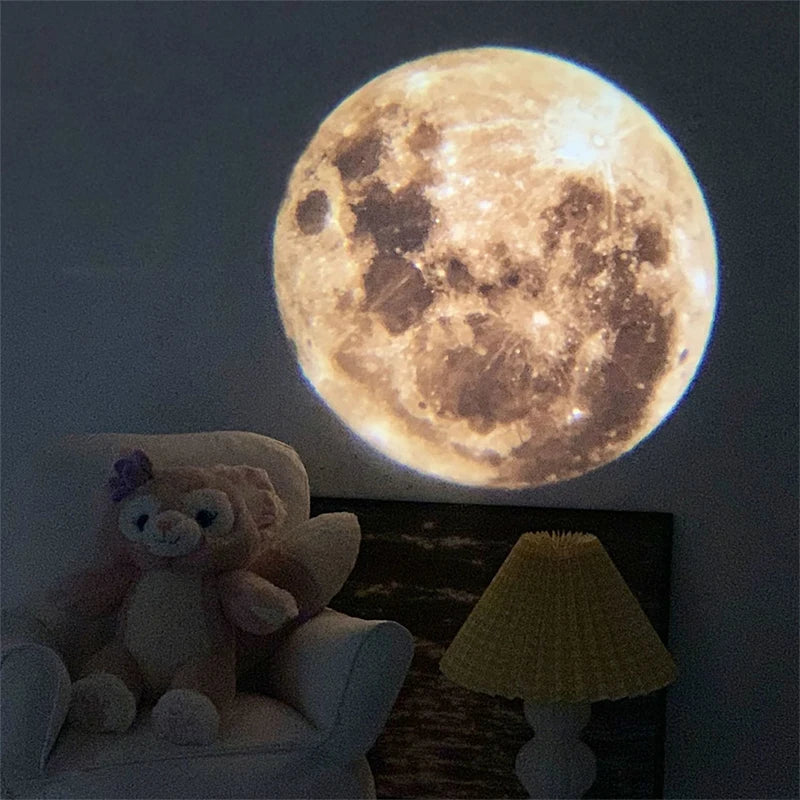 Aurora Moon Galaxy Projection Lamp for Ambient Night Light Earth ProjectorPhotography Star Projector Night Light for Adu