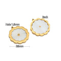 3pcs Stainless Steel Flowers Flat White Shell Charms for DIY Women Jewelry Necklace Findings Earrings Pendant Making Sup