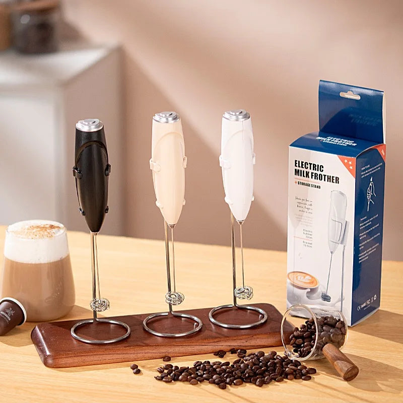 Electric milk bubbler battery AA high-speed milk foam machine coffee mixer electric mixer egg beater hot cooking tools