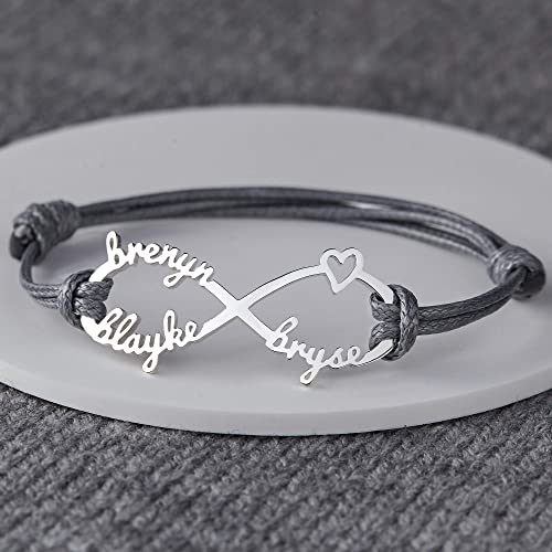 Mom Bracelet With Kids Names, Infinity Bracelet With Names,Mom Jewelry - 5