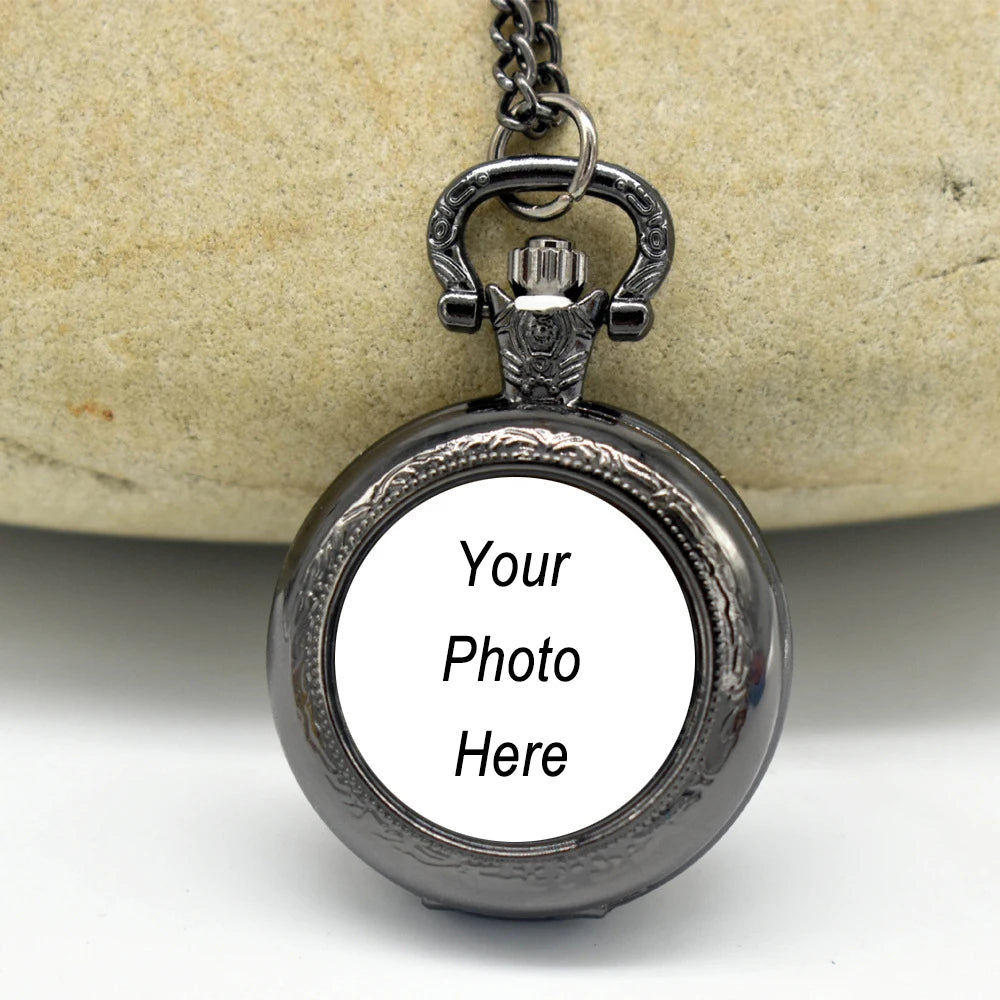 Custom Vintage Metal Pocket Watch Pendant Necklace Classic Watch Necklace Fashion Jewelry for Men Women