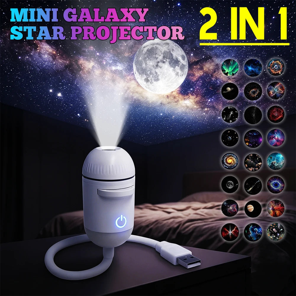 USB Galaksi Projektör – Oda & Oyun Odası Yıldızlı LED Lamba