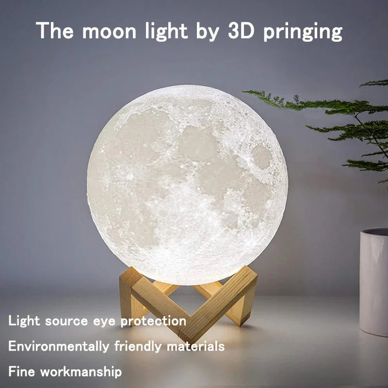 T30 floating night light 3 colors and 3D LED moon light ornaments (there are 2 models, please check before placing an or