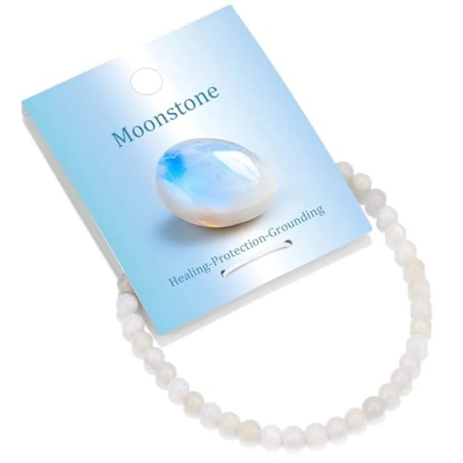 Vinswet Healing Crystal Bracelets for Women Men Natural Stone Beaded Stretch Bracelet Handmade Gemstone Reiki Spiritual Jewelry