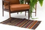 Handmade Wool Rug with Colorful Stripes - 2