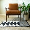 Mitla Asymmetric Black and White Wool Rug. - 2