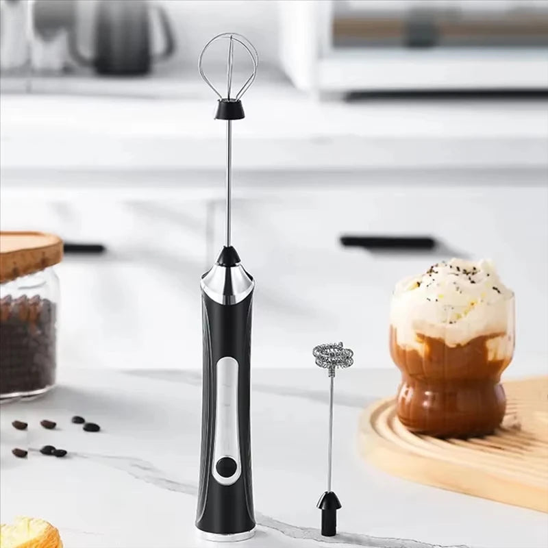 Electric coffee mixer, milk frother, handheld egg beater, 3-speed jam mixer, picnic travel barbecue ingredient mixer