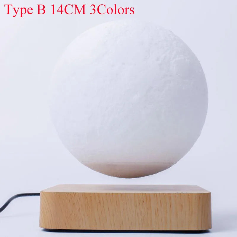 T30 floating night light 3 colors and 3D LED moon light ornaments (there are 2 models, please check before placing an or