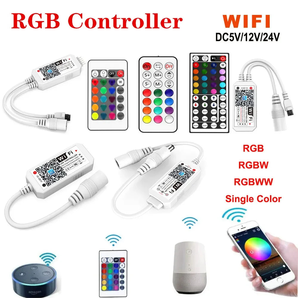 Magic Home WIFI LED Controller 5V 12V 24V RGBW RGBWW RGB+CCT Bluetooth 2.4G Touch For 5050 2835 WS2811 WS2812B Led Strip
