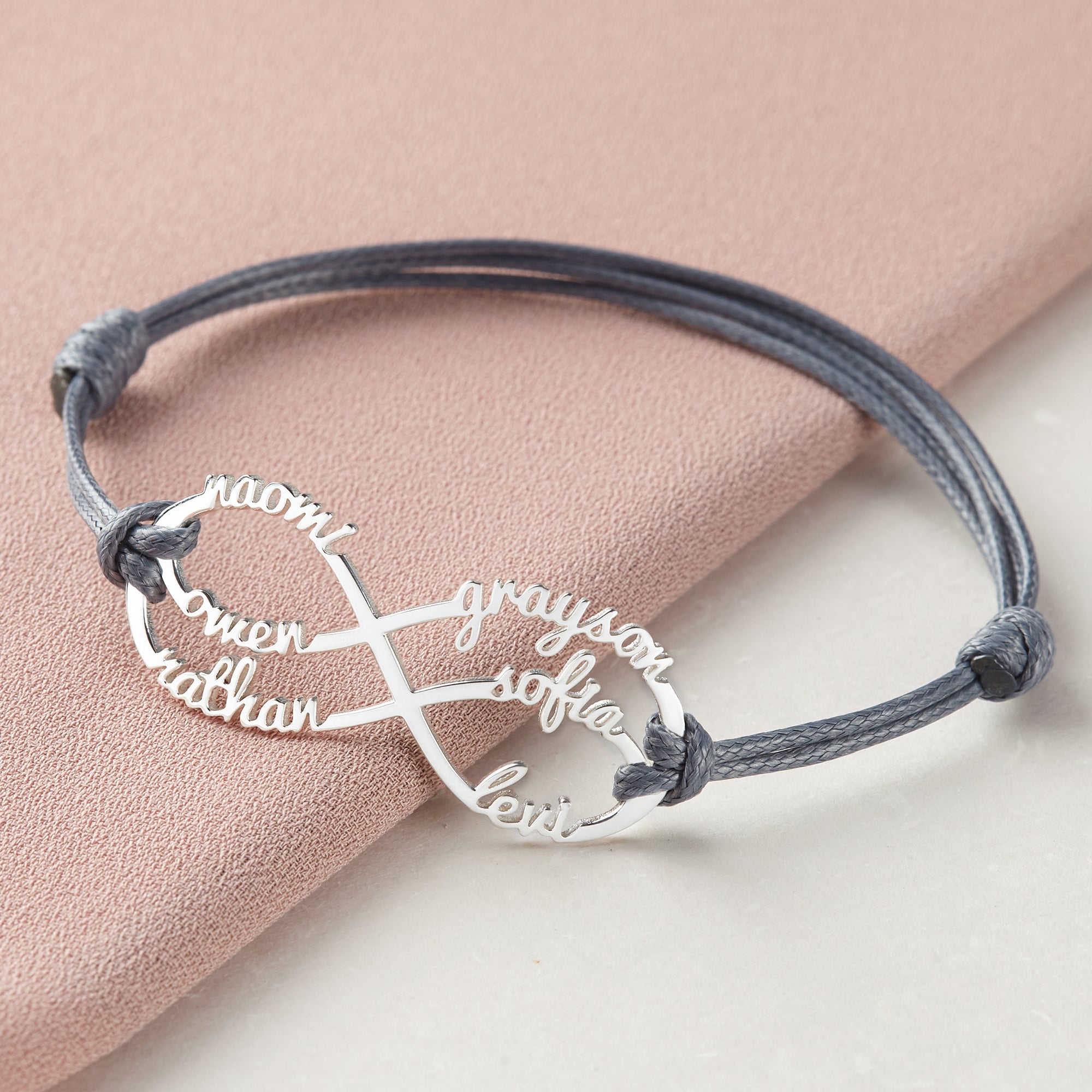 Mom Bracelet With Kids Names, Infinity Bracelet With Names,Mom Jewelry - 6