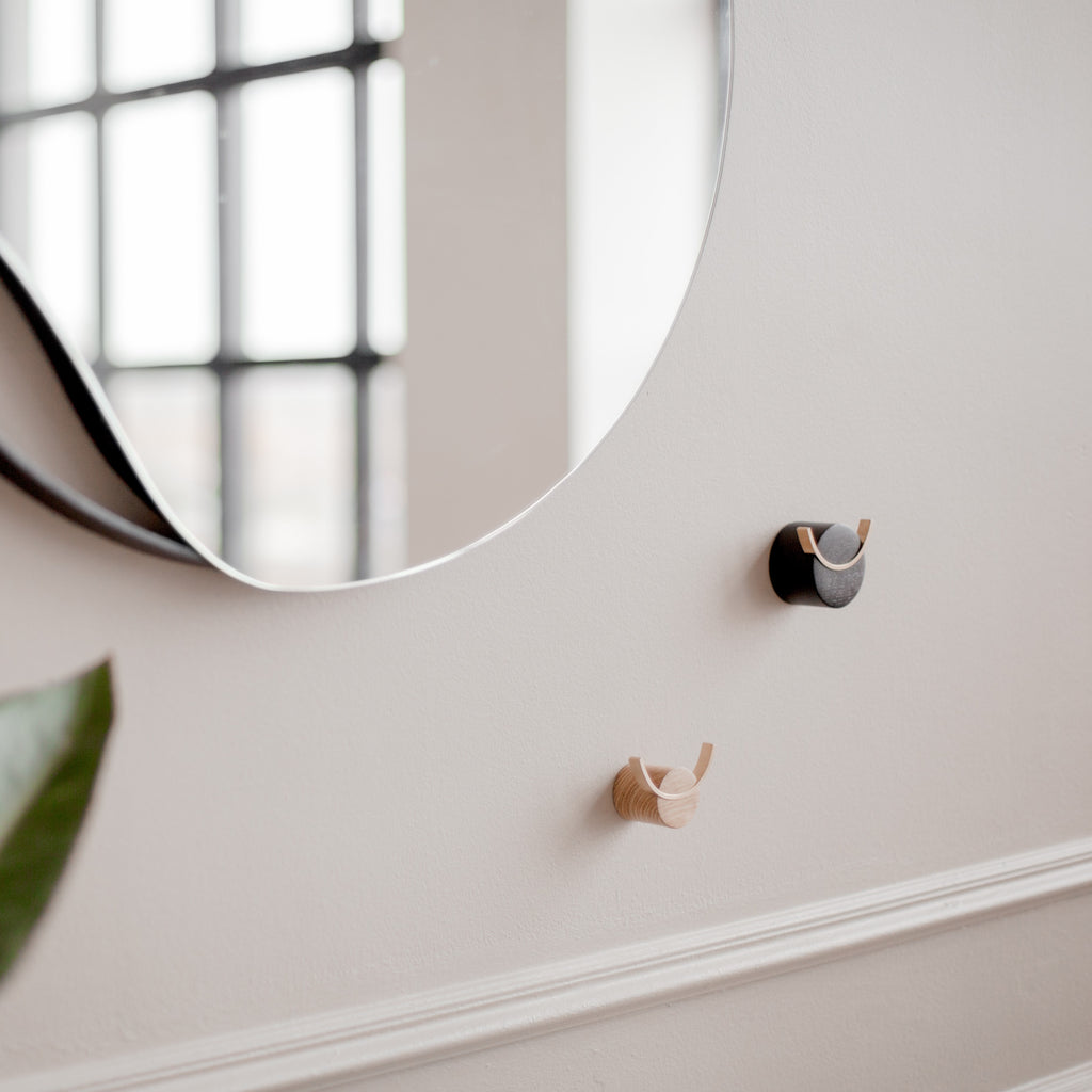 Wall hook DEER | oak wood, brass - 5