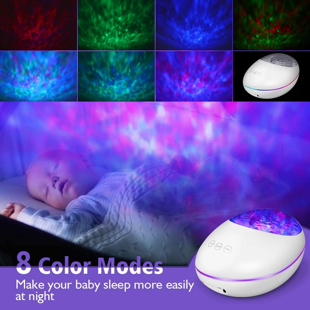 Ocean Wave Projector Night Light Bluetooth Music Player - 2
