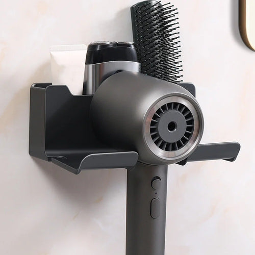 No-Drill Hair Dryer Holder Wall Mount
