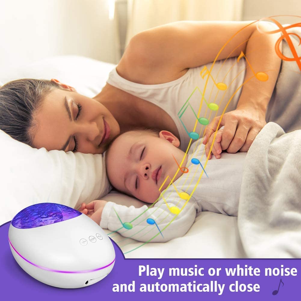 Ocean Wave Projector Night Light Bluetooth Music Player - 4