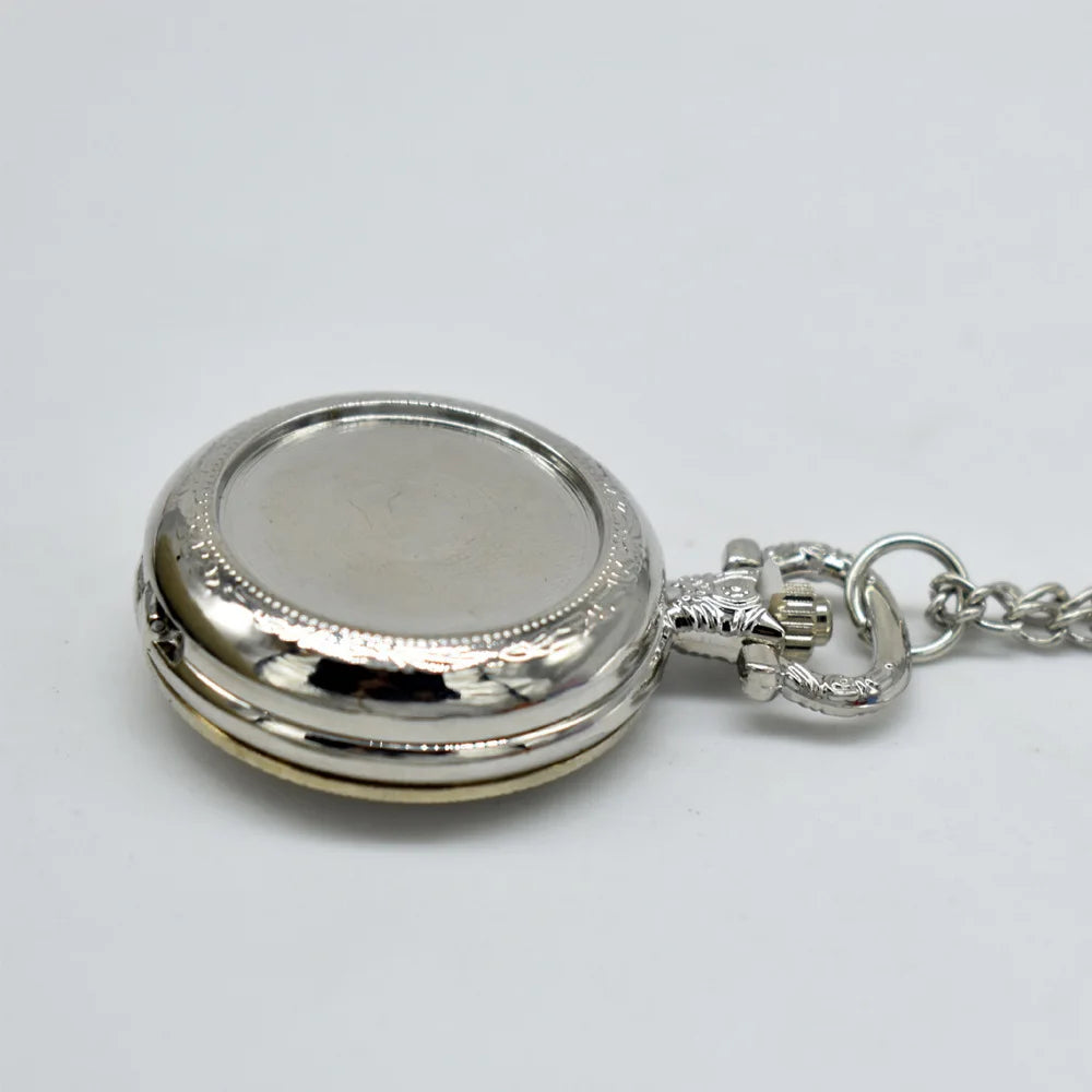 Custom Vintage Metal Pocket Watch Pendant Necklace Classic Watch Necklace Fashion Jewelry for Men Women