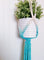 Macrame Plant Hanger, Dip-Dye, Aquamarine - 4